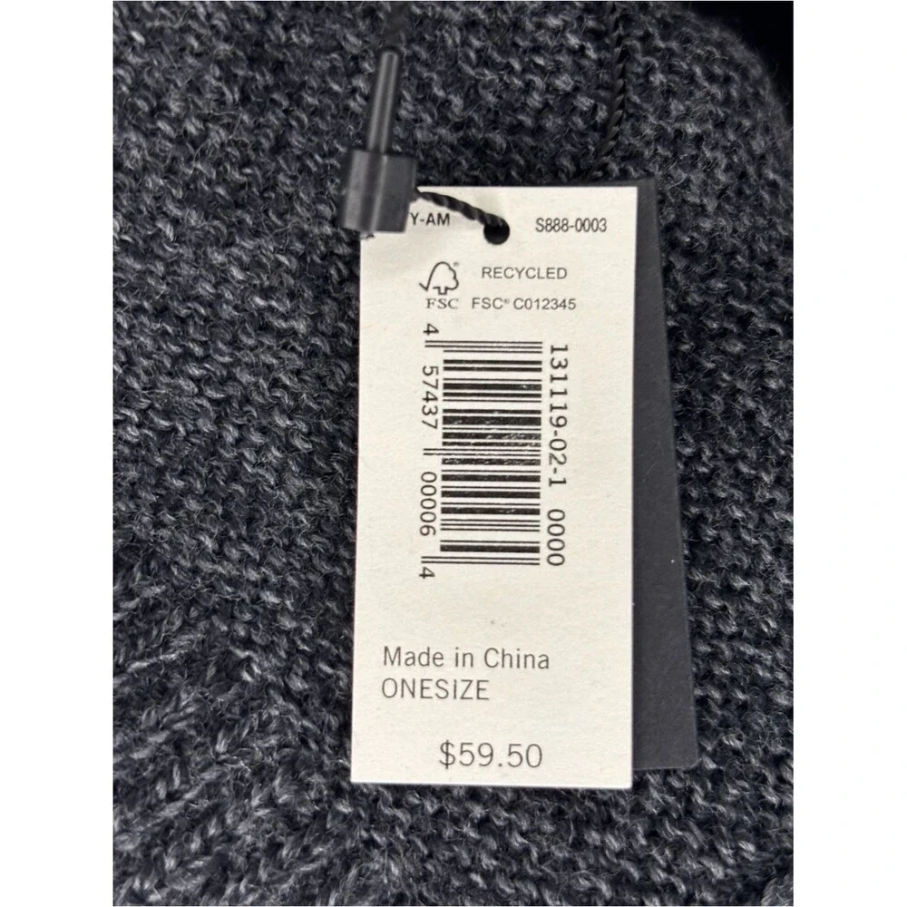 NWT Banana Republic Unisex Extra Fine Merino Wool Knit Scarf Gray 79